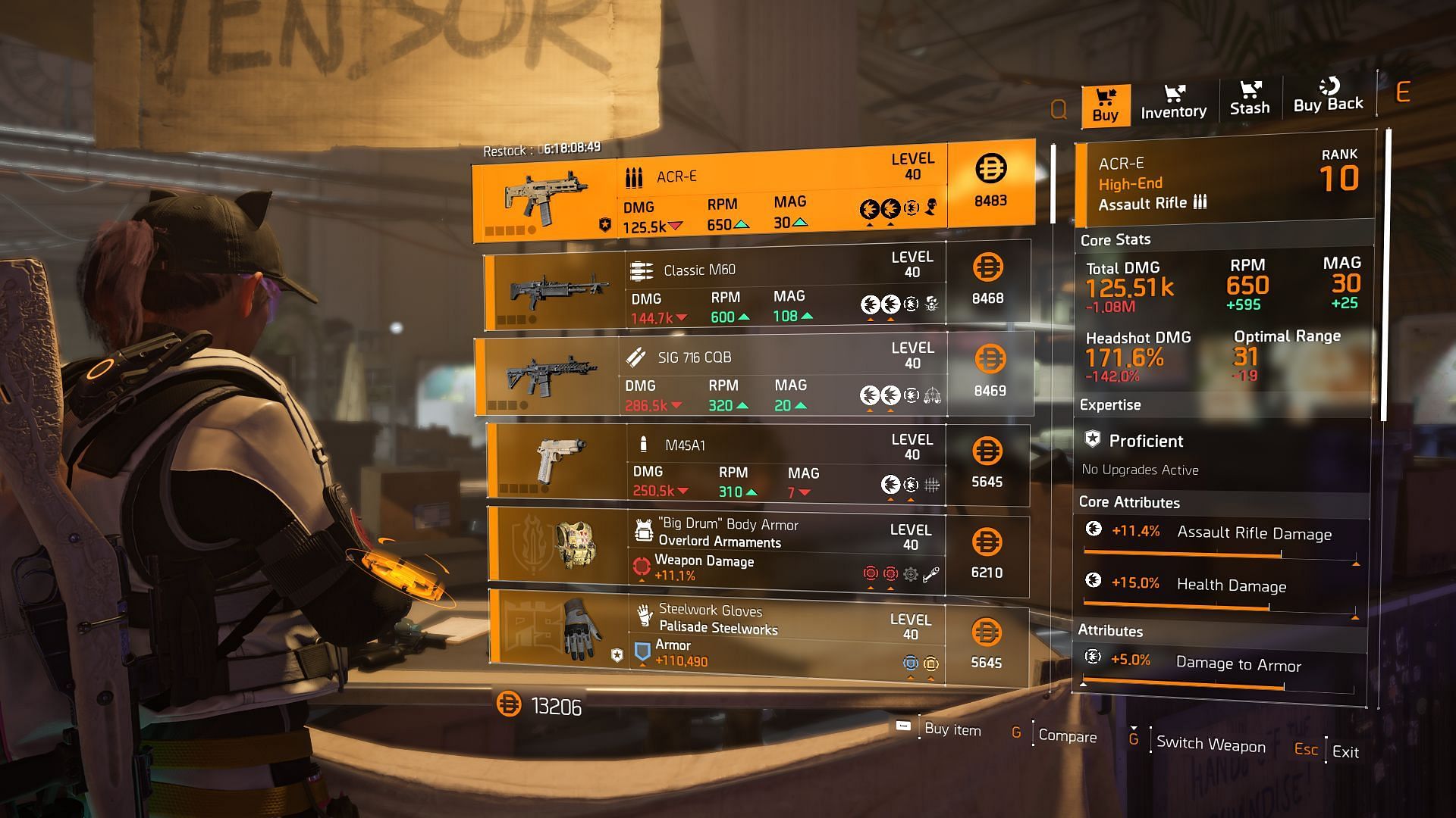 The Division 2 vendor at Haven Public Exchange (Image via Sportskeeda Gaming || Ubisoft)